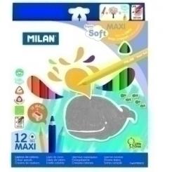Lapices De Colores Milan Maxi Super Soft Estuche De 12