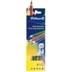 Lapices De Colores Pelikan Triangular Estuche De  6 (Bsd6Dn)