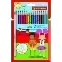 Lapices De Colores Stabilo Color Estuche De 18 (Basicos + Fluor)