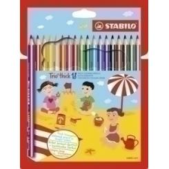 Lapices De Colores Stabilo Trio Estuche De Plastico De 18