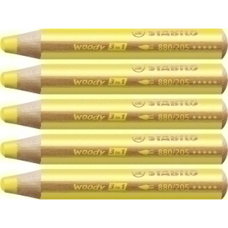 lapices-de-colores-stabilo-woody-3-en-1-amarillo-estuche-de-5
