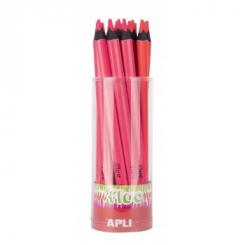 APLI Lapices Jumbo Fluo Tri.Col. Rosa 18U