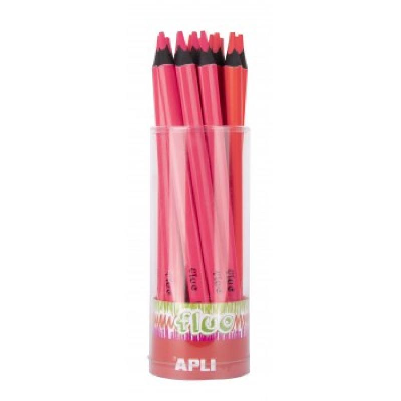 lapices-jumbo-fluo-tricol-rosa-18u
