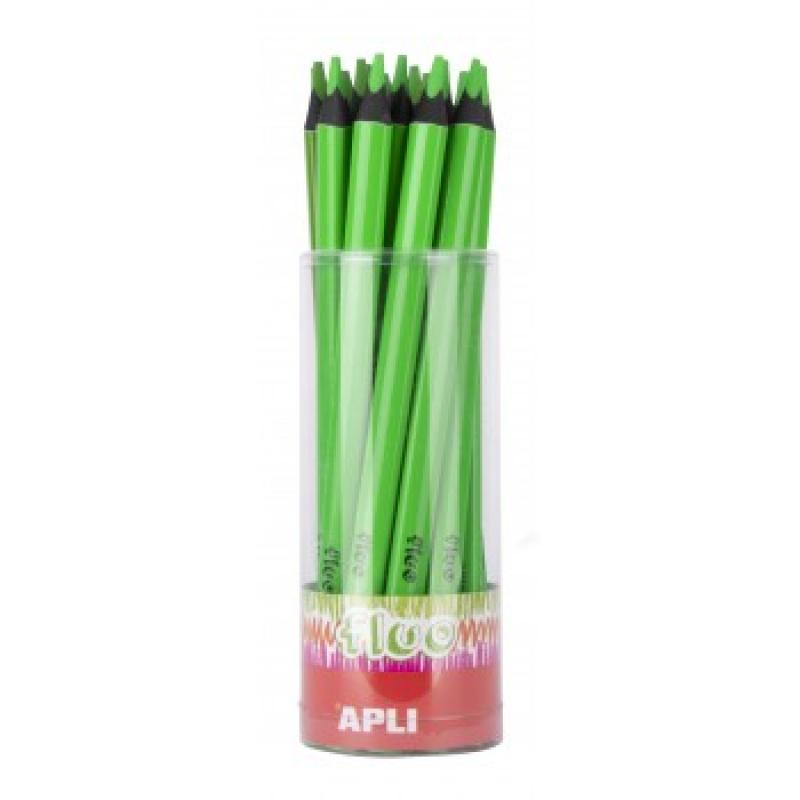 lapices-jumbo-fluo-tricol-verde-18u