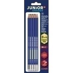 Lapiz De Grafito Alpino Junior Con Goma - Hb Blister De 8+4