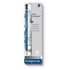 Lapiz De Grafito Staedtler 100 Lumograph Caja Metal De 6 (8B, 7B, 6B, 4B, 2B, Hb)