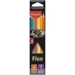Lapiz Fluor Maped Color Peps Fluo Estuche De 6