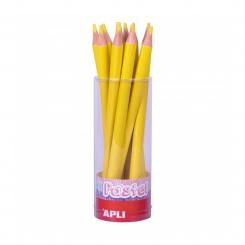 APLI Lapiz Jumbo Pastel Tri.Col. Amarillo 18