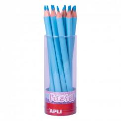 APLI Lapiz Jumbo Pastel Tri.Col. Azul 18U