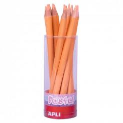 APLI Lapiz Jumbo Pastel Tri.Col. Salmon 18U
