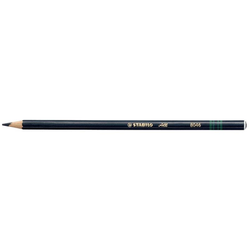 LAPIZ MODELO ALL ACUARELABLE PUNTA 3,3MM. COLOR NEGRO STABILO 8046 Pack de 12 unidades