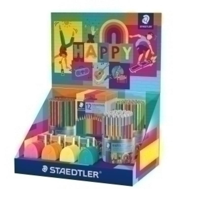 lapiz-staedtler-gama-happy-line-surtido-expositor-de-182-72x-lapices-118-happy-48x-lapices-119-happy-36x-portaminas-graphite-777-happy-10x-lapices-146c-happy-8x-gomas-526-b20-happy-8x-afilalapices-512-ps2-happy