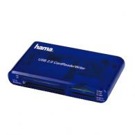 Hama Lector universal USB 2.0, rápida transferencia, USB tipo A, color azul
