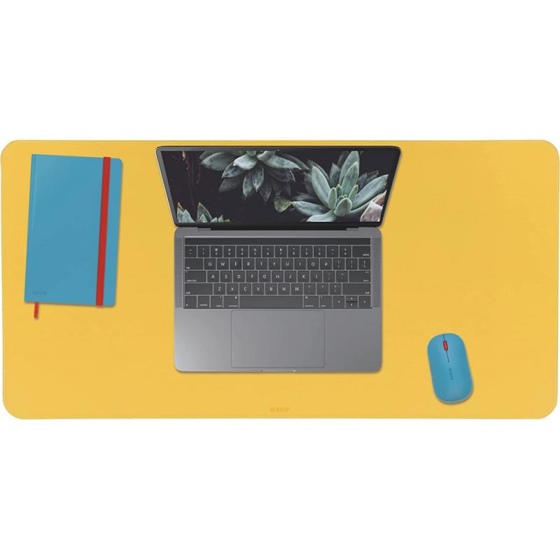 LEITZ Alfombrilla de sobremesa 80 x 40 cm para portátil y otros accesorios, amarillo