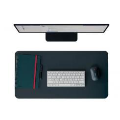 Leitz Alfombrilla de sobremesa reciclada de piel 70 x 36 cm, gris oscuro