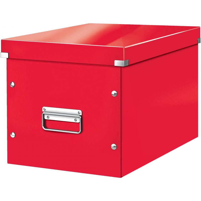LEITZ Caja Click & Store cúbica Grande (320x360x310 mm), rojo
