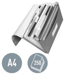 LEITZ Carpeta acordeón WOW. PP. 6 separadores más 1 extra ancho. DIN A4, rojo