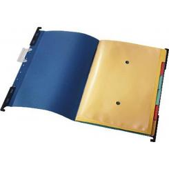LEITZ Carpeta colgante Divide-It-Up Lomo V. Visor rígido transparente. DIN A4, azul