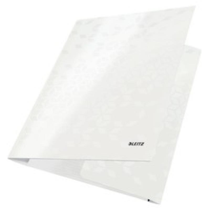 LEITZ Carpeta de 3 solapas WOW. DIN A4. Cartón, blanco