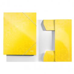 LEITZ Carpeta de 3 solapas WOW. DIN A4. Cartón, amarillo
