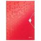 LEITZ Carpeta de gomas WOW. PP. Con 3 solapas. DIN A4, rojo