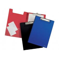LEITZ Carpeta Miniclip con pinza y tapa. Incluye espacio para el bolígrafo, bolsa interior y gancho para colgar, negro
