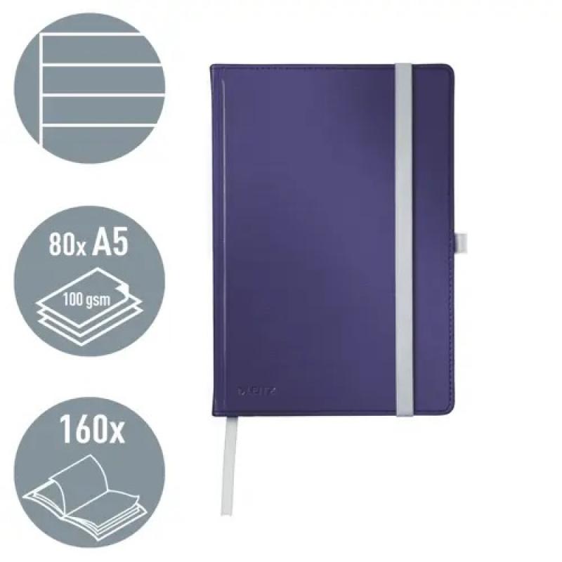 leitz-cuaderno-libreta-con-tapas-duras-leitz-style-80-hojas-rayado-horizontal-din-a5-azul-titan-80-hojas-96-grs-fsc