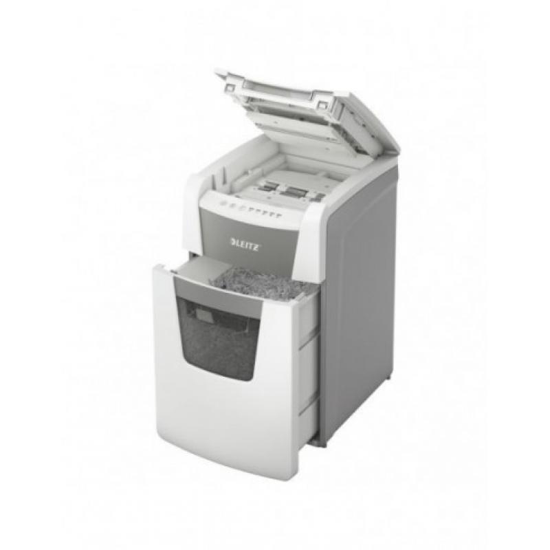 LEITZ Destructora personal IQ Auto+ Office 150 P5, autoalimentación, blanca