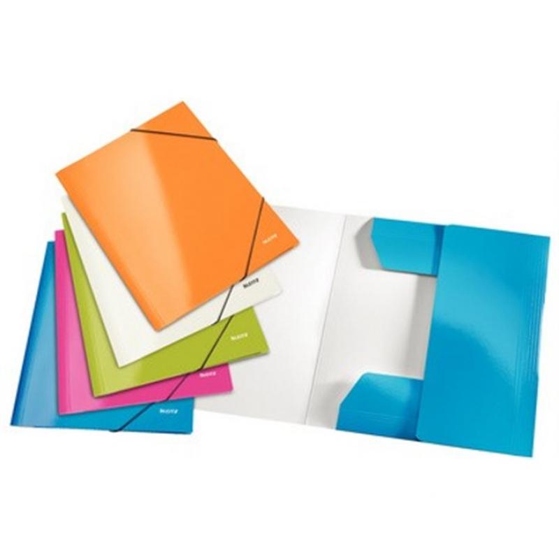 LEITZ Pack 6 carpetas de 3 solapas WOW. DIN A4. Cartón, surtidos