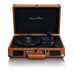 Lenco TT-10 Tocadiscos de tracción por correa Negro, Marrón, Acero inoxidable Automático