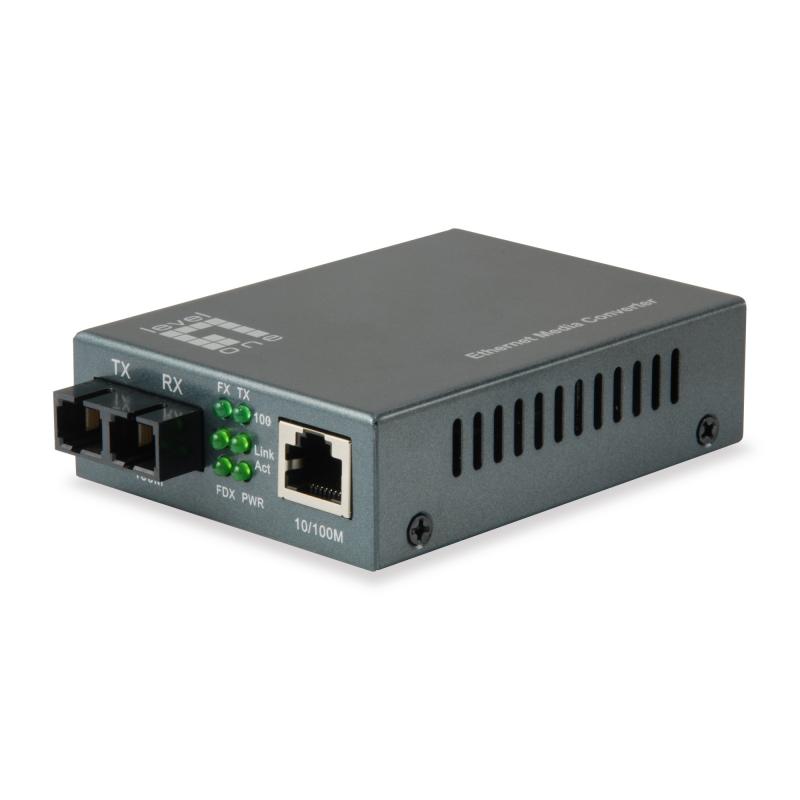 levelone-fvt-1101-convertidor-de-medio-100-mbit-s-1310-nm-multimodo-negro