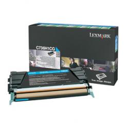 LEXMARK C-736, X-736/738 Toner cian alto rendimiento Retornable / (10.000 PÁGINAS)
