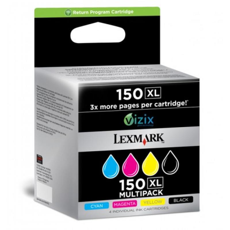 lexmark-pack-4-cartuchos-cmyk-alto-rendimiento-retornables-150xl