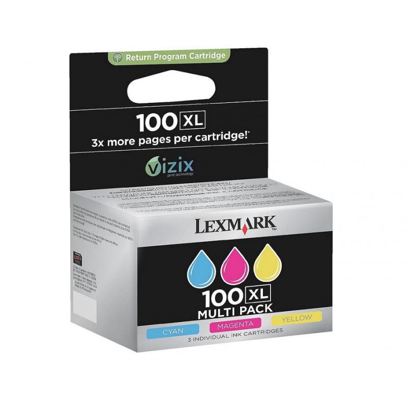 lexmark-pack-de-3-cartuchos-de-tinta-de-color-cian-magenta-y-amarillo-cmy-alto-rendimiento-100xl