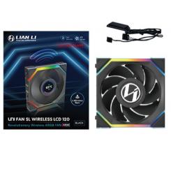 Lian Li UNI FAN SL Wireless LCD 120 Reverse Blade Carcasa del ordenador Ventilador 12 cm Negro 1 pieza(s)
