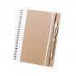 Libreta anillas Portada Rígida cartón reciclado 60 Hojas lisas Bolígrafo Cartón Reciclado Incluido