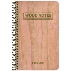 Libreta Espiral ESCOLOFI Wood Notes 90x140 140h Liso 90g