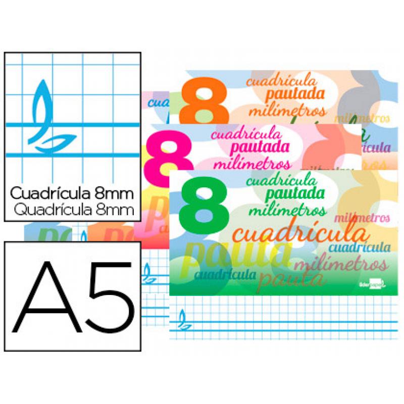 libreta-liderpapel-pautaguia-tapa-cartoncillo-32-hojas-din-a5-cuadriculado-pautado-8mm-apaisada-70-gr