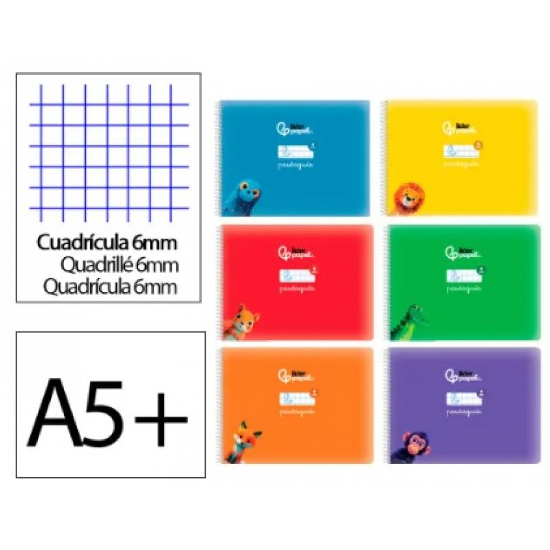 libreta-liderpapel-pautaguia-tapa-cartoncillo-32h-din-a5-75gr-cuadriculado-pautado-6mm-apaisada-c-margen-6-colores