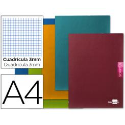 Libreta LIDERPAPEL scriptus A4 48 hojas 90g/m2 cuadro 3mm con margen