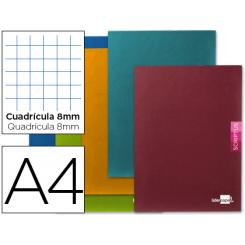 Libreta LIDERPAPEL scriptus A4 48 hojas 90g/m2 cuadro 8mm conmargen