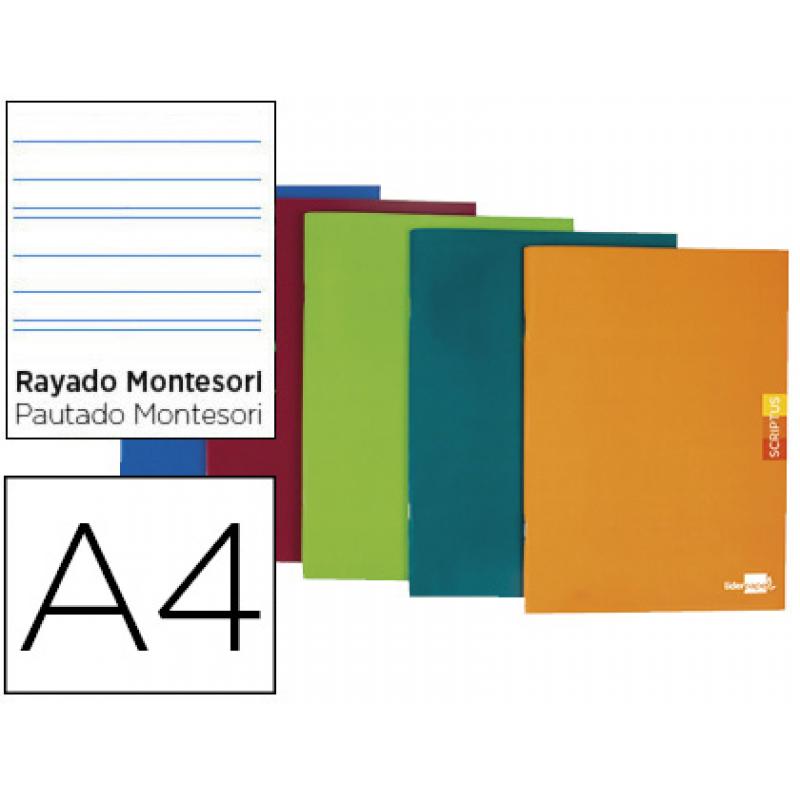 libreta-liderpapel-scriptus-a4-48-hojas-90gr-m2-rayado-montessori-5mm-con-margen-colores-surtidos