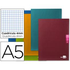 Libreta LIDERPAPEL scriptus A5 plus 48 hoj.90g/m2 cuadro 4mm con margen