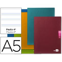 Libreta LIDERPAPEL scriptus A5 plus 48 hojas 90g/m2 pauta 4ª3.5 mm. con margen