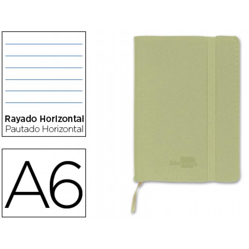 libreta-liderpapel-simil-piel-a6-120-hojas-70gr-m2-horizontal-sin-margen-verde