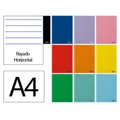 Libreta LIDERPAPEL SMART A4 48 Hojas 75G/m2 Horizontal Con doble margen colores Surtidos