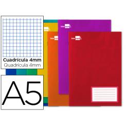 Libreta LIDERPAPEL smart A5 16 hojas 60g/m2cuadro 4mm con margen