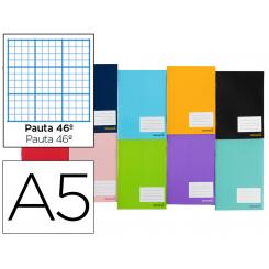 Libreta LIDERPAPEL smart A5 32 hojas 60 g/m2 rayado nº46 colores surtidos