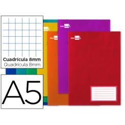Libreta LIDERPAPEL smart A5 32 hojas 60g/m2cuadro 8mm con margen