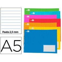Libreta LIDERPAPEL smart A5 apaisada 32h 60g/m2 pauta 2,5 mm con margen